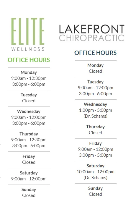 Chiropractic Glencoe IL Pop-Up Hours