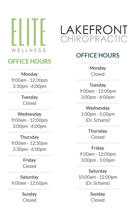 Chiropractic Glencoe IL New Hours Popup